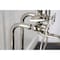 Kingston Brass CCK246K6 Freestanding Clawfoot Tub Faucet Package with Supply Line, Polished Nickel CCK246K6 - alternate 3